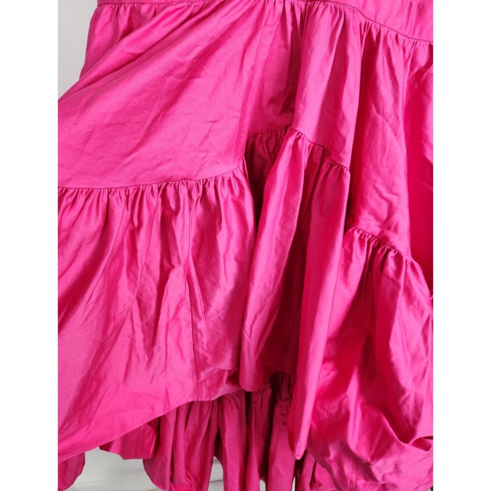 Making The Cut Women's 2X Magenta Ruffle Hi/Lo Midi Dress NWT - Picture 8 of 12